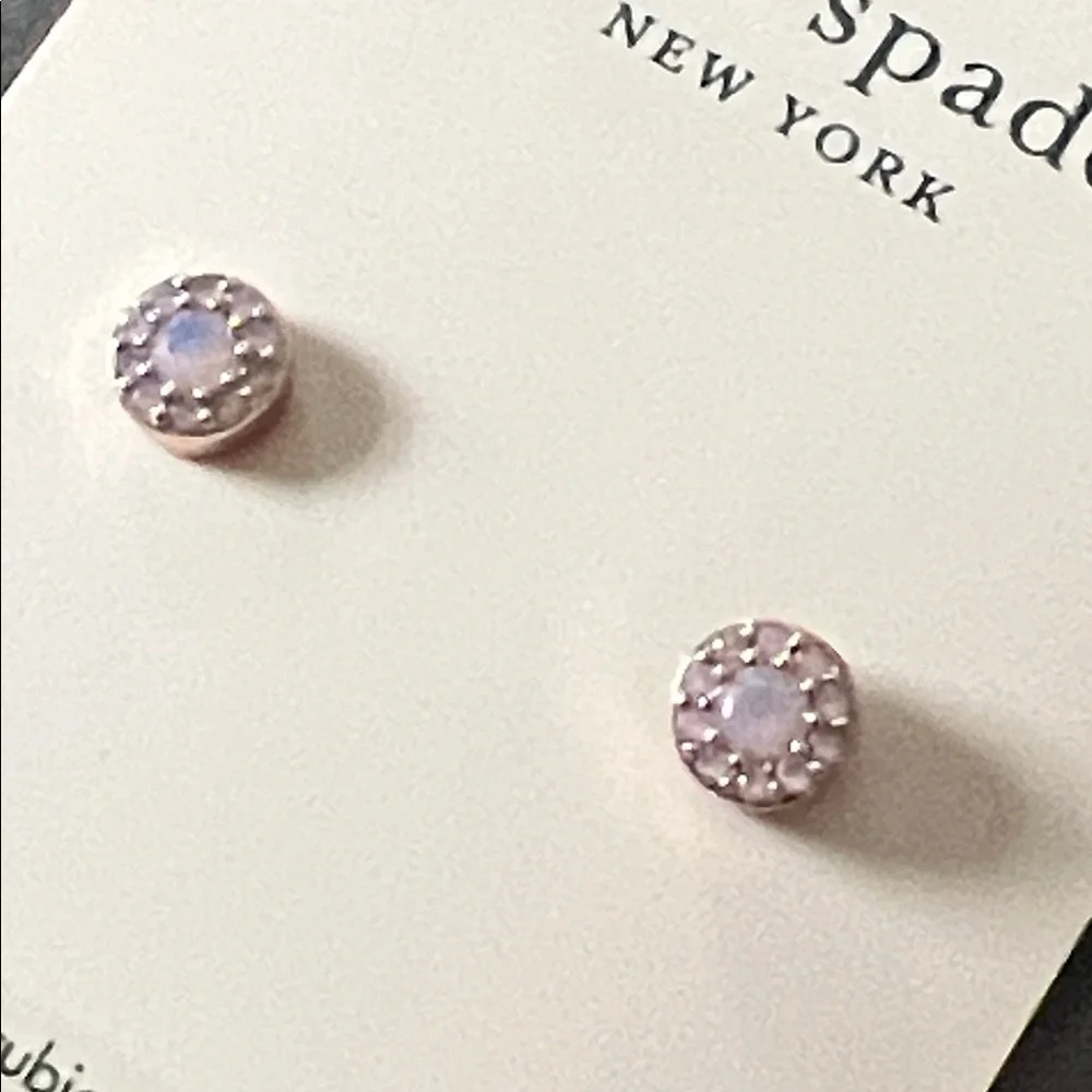 NWT Kate Spade sparkling rosegold studs P